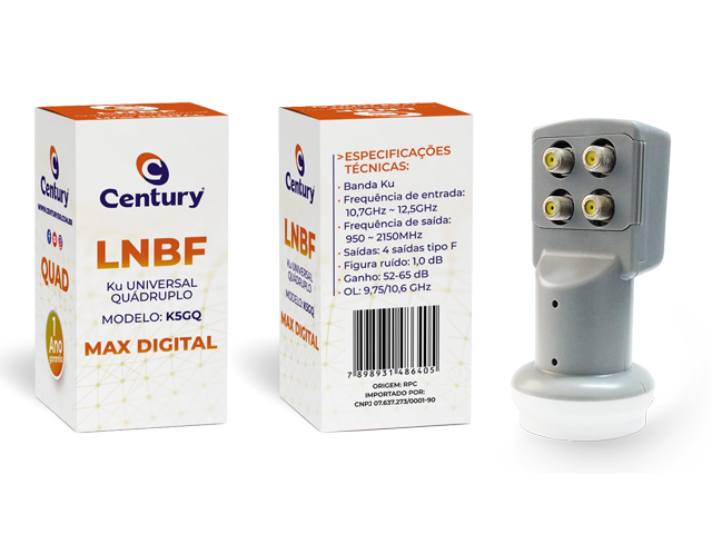 LNBF Ku Max Digital Quadruplo - K5GQ